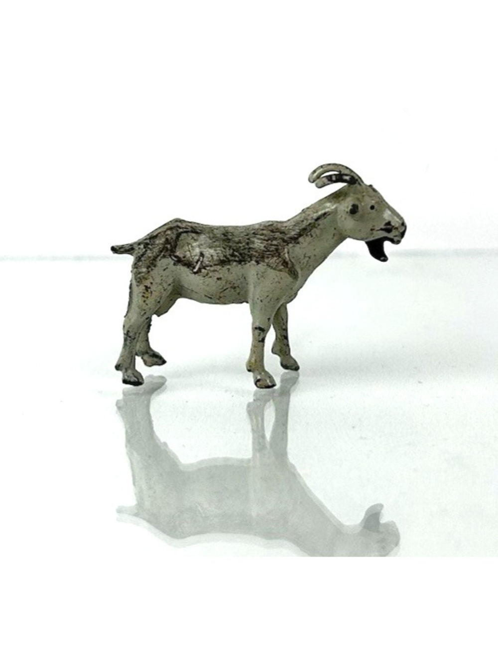 Vintage Britains Ltd Metal Billy Goat Farm Animals Gray Figurine Miniature 1.75"
